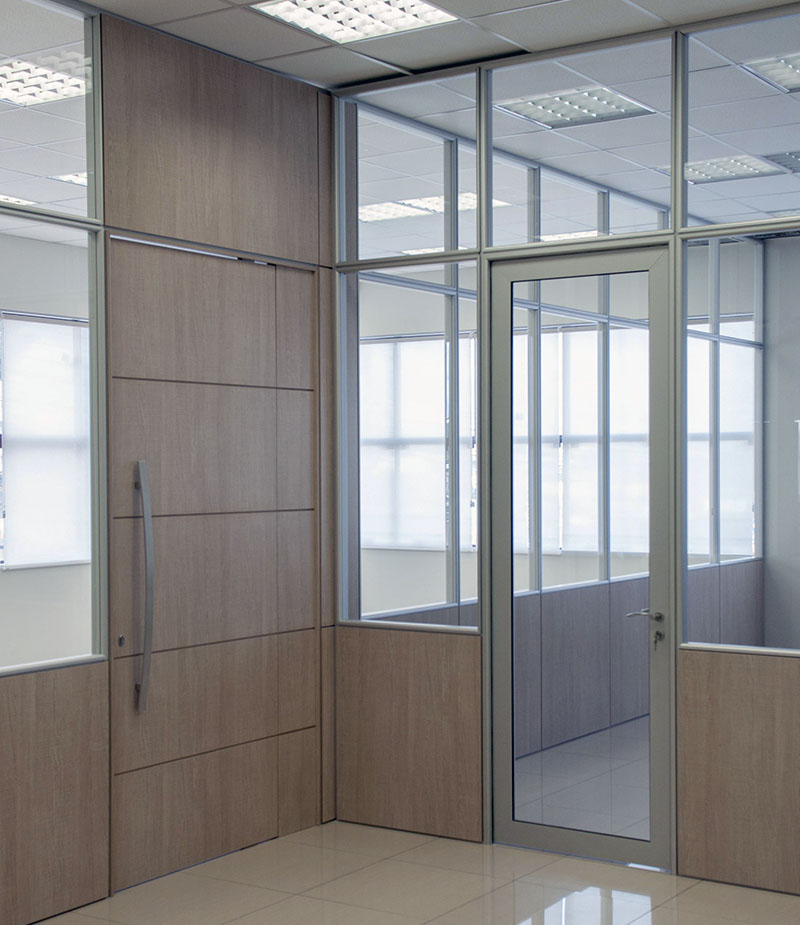 Divisórias para Empresas e Escritórios de MDP, Vidro e Madeira